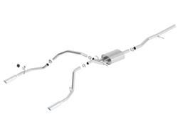 Exhaust System, S-Type, Cat-Back, Single In/Dual Out, Stainless, Natural, Split Rear Exit, Chevrolet, GMC, 5.3L, Kit