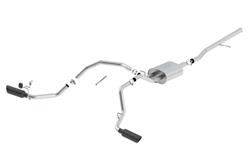 Exhaust System Kit, Touring, Cat-Back, Stainless Steel, Natural, Split Side Rear Exit, Chevy, GMC, 5.3L, Kit