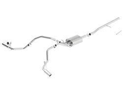 Exhaust System, ATAK, Cat-Back, Single In/Dual Out, Stainless, Natural, Split Side Exit, Chevy, GMC, 5.3L, Kit