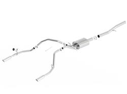 Exhaust System, ATAK, Cat-Back, Single In/Dual Out, Stainless, Natural, Split Rear Exit, Chevy, GMC, 6.2L, Kit