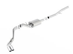 Exhaust System, ATAK, Cat-Back, Single In/Dual Out, Stainless Steel, Natural, Side Exit, Chevy, GMC, 6.2L, Kit