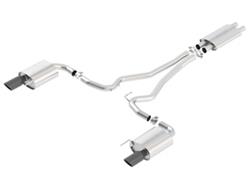 Exhaust System, Touring, Cat-Back, Stainless Steel, Natural, Split Rear Exit, Ford, 5.0L, Kit