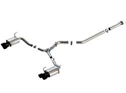 Exhaust System, S-Type, Cat-Back, Stainless Steel, Natural, Split Rear Exit, Black Ceramic Tips, Subaru, Kit