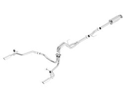 Exhaust System, ATAK, Cat-Back, Single In/Dual Out, Stainless, Split Rear Exit, Ford, 2.7L, 3.5L, 5.0L, Kit