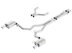 Exhaust System, S-Type, Cat-Back, Stainless, Natural, Two Exits, Split Rear, Ford, 5.0L, Kit