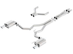 Exhaust System, ATAK, Cat-Back, Stainless, Natural, Two Exits, Split Rear, Ford, 5.0L, Kit