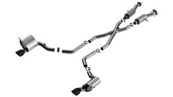 Exhaust System, S-Type, Cat-Back, Dual In/Dual Out, Stainless Steel, Natural, Rear Exit, Jeep, 6.4L, Kit