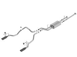 Exhaust System, Touring, Cat-Back, Dual In/Dual Out, Stainless Steel, Natural, Split Rear Exit, Toyota, 4.6L, 5.7L, Kit