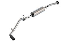 Exhaust System, S-Type Cat-Back System, Chevy, GMC, Black Chrome Tip, Kit