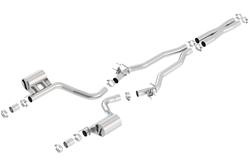 Exhaust System, ATAK, Cat-Back, Stainless Steel, Natural, Split Rear Exit, Dodge, 6.2L, Kit