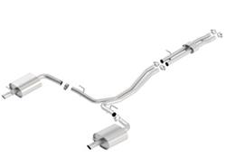 Exhaust System, S-Type, Cat-Back, Dual In/Dual Out, Stainless Steel, Brushed, Rear Exit, Ford, Kit