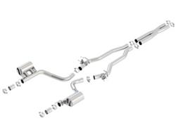 Exhaust System, ATAK, Cat-Back, Dual In/Dual Out, Stainless Steel, Natural, Split Rear Exit, Dodge, 6.2L, Kit