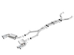 Exhaust System, Agressive ATAK, Cat-back, Stainless Steel, Natural, Split Rear Exit, Polished Dual Tips, Chevrolet, 6.2L, Kit