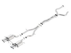 Exhaust System, S-Type, Cat-back, Stainless Steel, Natural, Split Rear Exit, Polished Dual Tips, Cadillac, 3.6L, Kit