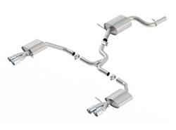 Exhaust System, S-Type, Cat-back, Stainless Steel, Natural, Split Rear Exit, Polished Dual Tips, Volkswagen, 3.6L, Kit