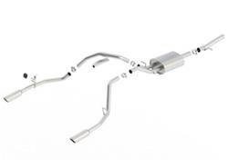 Exhaust System, ATAK, Cat-Back, Single In/Dual Out, Stainless, Natural, Split Rear Exit, Chevrolet, GMC, 5.3L, Kit