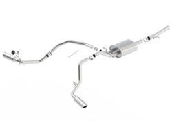 Exhaust System, ATAK, Cat-Back, Single In/Dual Out, Stainless, Natural, Split Side Exit, Chevrolet, GMC, 5.3L, Kit