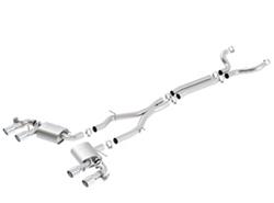 Exhaust System, ATAK, Cat-Back, Dual In/Four Out, Stainless, Natural, Split Rear Exit, Chevrolet, 6.2L, Kit