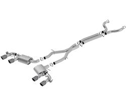 Exhaust System, S-Type, Cat-back, Stainless Steel, Natural, Split Rear Exit, Chevy, Camaro, 6.2L, Kit