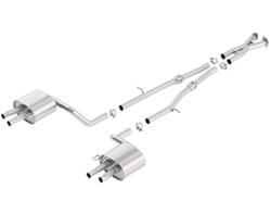 Exhaust System, S-Type, Cat-Back, Dual In/Four Out, Stainless Steel, Natural, Split Rear Exit, for Kia, 3.3L, Kit