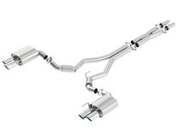 Exhaust System, Cat-back, S-Type, 304 Stainless, Ford, Mustang GT, 5.0, S550, Without Active Exhaust, Polished Tip, Kit