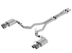 Exhaust System, S-Type, Cat-Back, Dual In/Four Out, Stainless Steel, Natural, Split Rear Exit, Ford, 5.0L, Kit