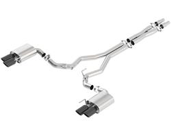 Exhaust System, Cat-back, ATAK, 304 Stainless, Ford, Mustang GT, 5.0, S550, Without Active Exhaust, Black Chrome Tip, Kit