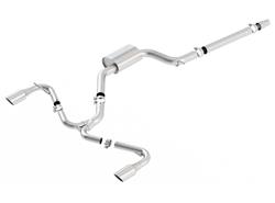 Exhaust System, S-Type, Cat-Back, Stainless, Natural, Split Rear Exit, Polished Tips, Volkswagen, Kit