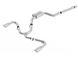 Exhaust System, S-Type, Cat-Back, Stainless, Natural, Split Rear Exit, Brushed Tips, Volkswagen, Kit