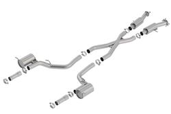 Exhaust System, Touring, Cat-Back, Stainless Steel, Natural, Split Rear Exit, Jeep, Kit