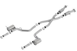 Exhaust System, ATAK Cat-Back, 304 Stainless Steel, Natural, 3 in. Diameter, Uses Factory Tips, Jeep, Hemi, Kit