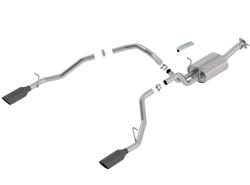 Exhaust System, Touring, Cat-Back, Single In/Dual Out, Stainless Steel, Natural, Split Rear Exit, Ram, 5.7L, Kit