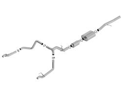 Exhaust System, S-Type, Cat-back, Stainless, Natural, Split Rear Exit, Chevy, GMC, 6.2L, Kit