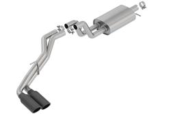 Exhaust System, S-Type Cat-Back, Stainless Steel, Dual 4 in. Black Chrome Tips, Ford, Ranger, Kit