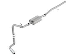 Exhaust System, S-Type, Cat-Back, Single, Stainless Steel, Natural, Chrome Tip, Chevrolet, GMC, Kit