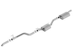 Exhaust System, Touring, Cat-Back, Single, Stainless Steel, Natural, Driver Rear Exit, Turn Down Tip, Jeep, JT, Kit