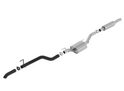 Exhaust System, S-Type, Cat-Back, Single, Stainless Steel, Driver Rear Exit, Black Ceramic Turn Down Tip, Jeep, JT, Kit