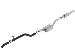 Exhaust System, ATAK, Cat-Back, Single, Stainless Steel, Driver Rear Exit, Black Ceramic Turn Down Tip, Jeep, JT, Kit