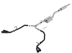 Exhaust System, S-Type, Cat-Back, Stainless Steel, Natural/Black, Split Side Exit, Jeep, Kit