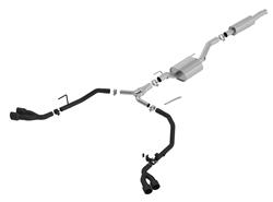 Exhaust System, ATAK, Cat-Back, Stainless Steel, Black Ceramic Tip, Split Side Exit, Jeep, Kit