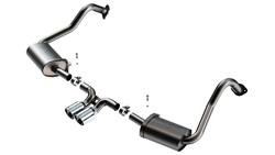 Exhaust System, S-Type, Cat-Back, 304 Stainless, Dual In/Dual Out, Dual 4.00 in. Round Polished Tips, Porsche, Kit