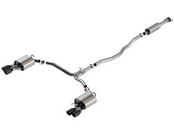 Exhaust System, S-Type, Cat-Back, Stainless Steel, Natural, Split Rear Exit, Black Chrome Tips, Toyota, Kit