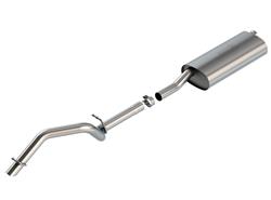 Exhaust System, Climber, Cat-Back, 2.50 in. Pipe, Touring Muffler, 304 Stainless, Natural, Turndown Pipe, Jeep, Wrangler, 3.6L, Kit