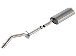 Exhaust System, S-Type, Cat-Back, Single, 304 Stainless Steel, Natural, Rear Exit, Jeep, JLU, V6, Kit