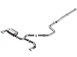 Exhaust System, ATAK, Cat-Back, Stainless Steel, Natural, Rear Exit, Polished Tips, for Hyundai, Kit