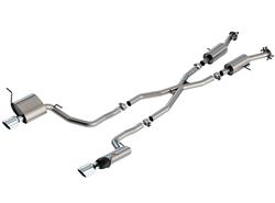 Exhaust System, S-Type, Cat-Back, Stainless Steel, Natural, Split Rear Exit, Polished Tip, Jeep, 3.6L, Kit