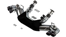 Exhaust System, S-Type, Cat-Back, Stainless Steel, Natural, Split Rear Exit, Carbon Fiber/Polished Tips, Chevrolet, Kit