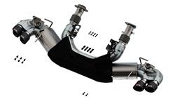 Exhaust System, ATAK, Cat-Back, Stainless Steel, Natural, Split Rear Exit, Carbon Fiber/Polished Tips, Chevrolet, Kit