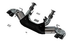 Exhaust System, ATAK, Cat-Back, Stainless Steel, Natural, Split Rear Exit, Black Chrome Tips, Chevy, Kit