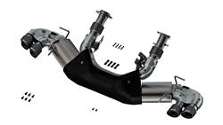 Exhaust System, ATAK, Cat-Back, Stainless Steel, Natural, Split Rear Exit, Carbon Fiber Tips, Chevy, Kit